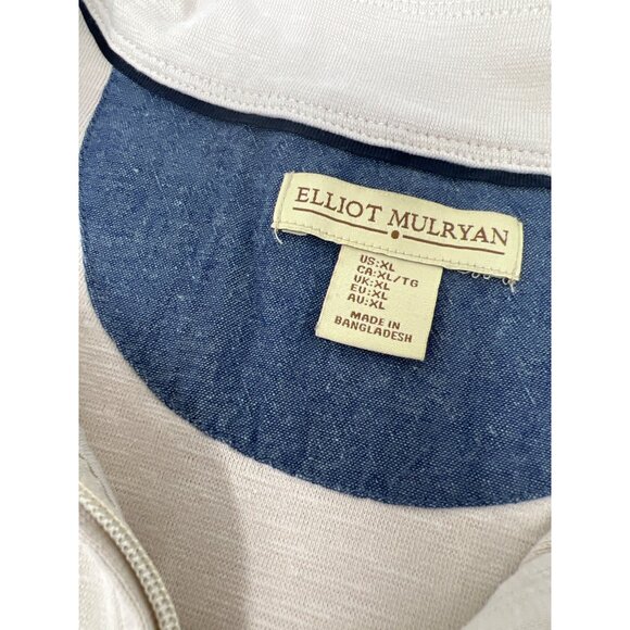 Elliot Mulryan Beige Long Sleeve Quarter-Zip Top Mens XL - Picture 4 of 4